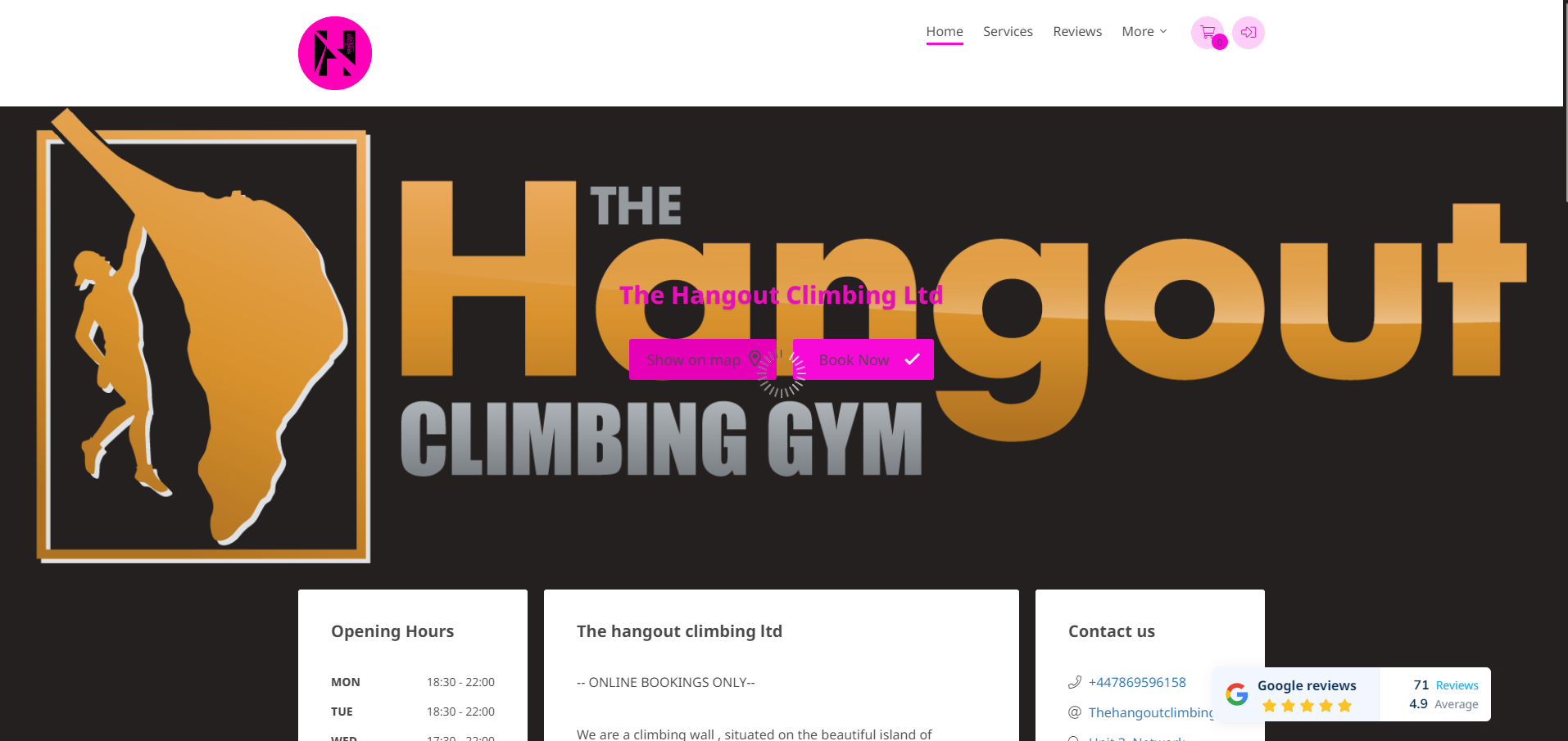 The Hangout Gym Booking Excellence With Simplybook Me Grow Your