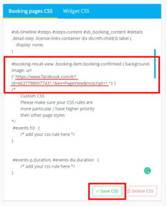 Booking confirmation tracking code