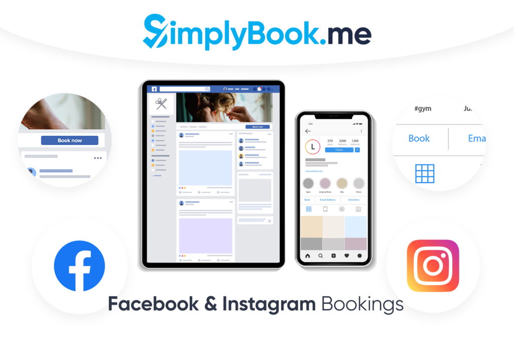 Facebook et Instagram en ligne Self-Booking
