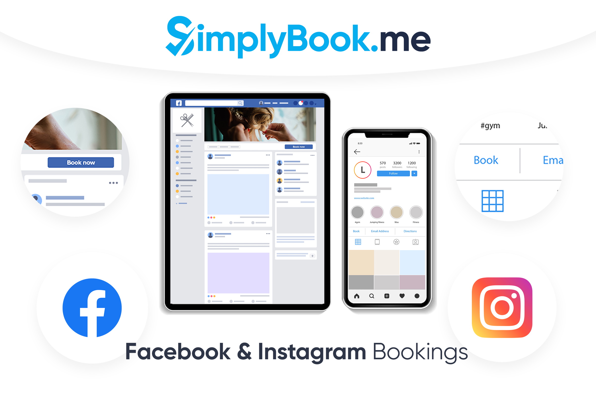 Facebook and Instagram online Self-Booking