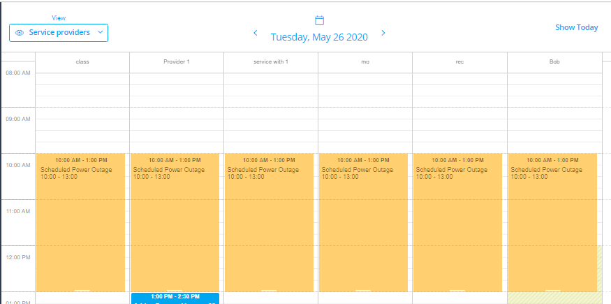 Newsletter de maio - A nota do calendário bloqueia o tempo do calendário