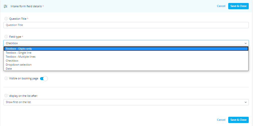 Client field response formats