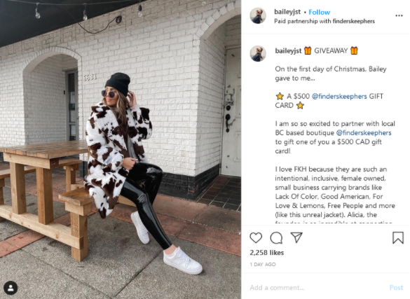 influencer marketing with Bailey Stanworth