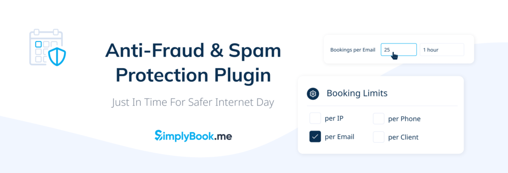 anti-fraud and spam protection feature from SimplyBook.me