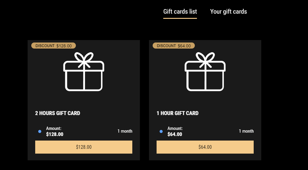simplybook.me gift card feature