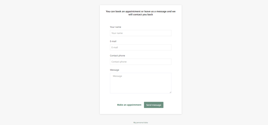 easy communication with contact form