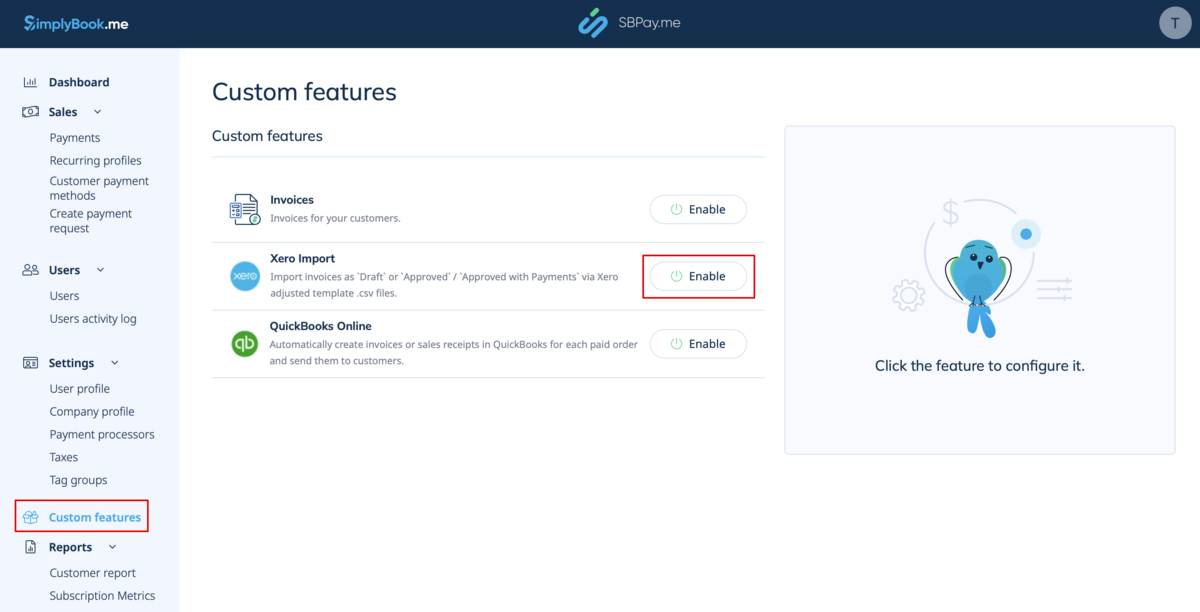 Xero enable path