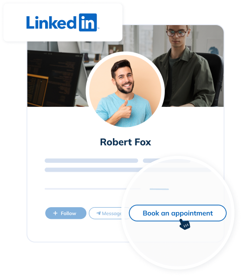 book appointment button LinkedIn